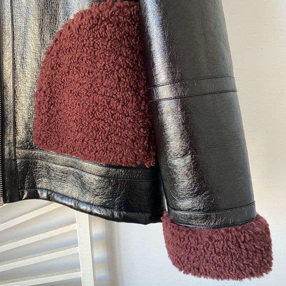 NWT Apparis Catalina Jacket Noir and Burgundy size Medium. Originally $575 - Picture 10 of 10